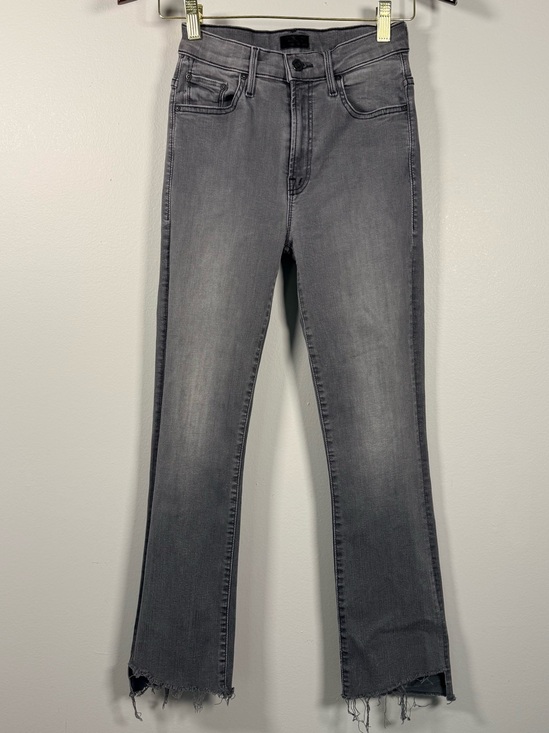 MOTHER Denim - Mother Jeans The Insider Crop Step Fray Grey Dancing In The Moonlight Size 25